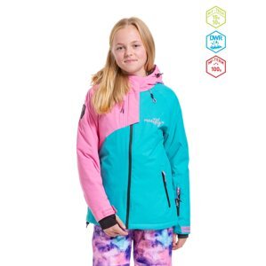 Meatfly dětská SNB & SKI bunda Deliah Hot Pink/Turquoise | Růžová | Velikost 146