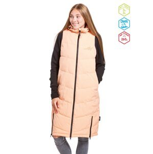 Meatfly dámská zimní dlouhá vesta Tama Peach | Oranžová | Velikost M