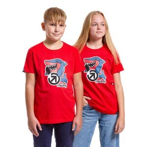 Meatfly dětské tričko Sharky Bright Red | Červená | Velikost 148 | 100% bavlna