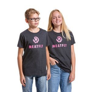 Meatfly dětské tričko Melty Charcoal Heather | Šedá | Velikost 146 | 100% bavlna
