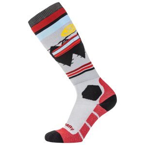 Meatfly sNB & SKI ponožky Leeway Dark Red | Červená | Velikost M
