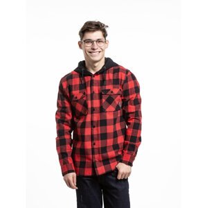 Meatfly pánská košile Mike Premium Red | Červená | Velikost S | 100% bavlna