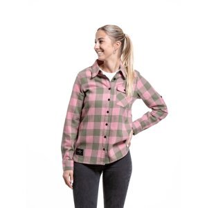 Meatfly dámská košile Olivia 2.0 Premium Pink/Olive | Růžová | Velikost L | 100% bavlna
