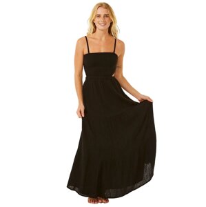 Rip curl dámské maxi šaty Premium Surf Black | Černá | Velikost L | 100% bavlna
