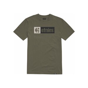 Etnies pánské tričko New Box S/S Military | Maskáč | Velikost L | 100% bavlna