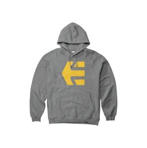 Etnies pánská mikina Classic Icon Grey/Grey/Yellow | Šedá | Velikost L