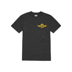 Etnies pánské tričko Wings Black/Yellow | Černá | Velikost XL | 100% bavlna