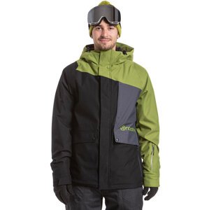 Meatfly snowboardová bunda Fredi C - Turtle Green Dark Grey True Black | Černá | Velikost S
