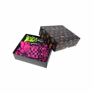 Meatfly pánské trenýrky Agostino Checkered Gift Pack | Růžová | Velikost S