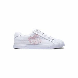 Dc shoes dámské tenisky Chelsea - S21 White/Pink/White | Bílá | Velikost 8,5 US
