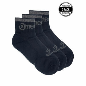 Meatfly ponožky Middle Triple pack Black | Černá | Velikost M