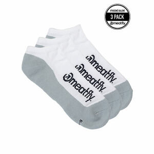 Meatfly ponožky Boot Triple pack White | Bílá | Velikost L