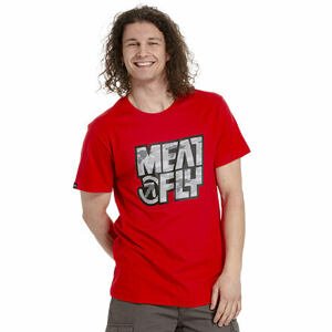 Meatfly pánské tričko Repash Bright Red | Červená | Velikost XL | 100% bavlna