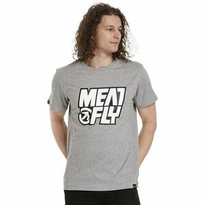 Meatfly pánské tričko Repash Grey Heather | Šedá | Velikost S | 100% bavlna