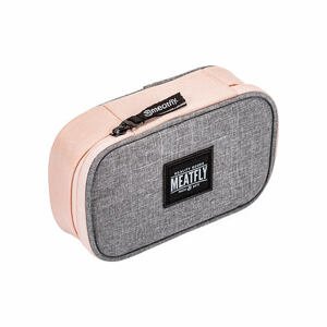 Meatfly pouzdro XL Pencil Case Powder Pink/Grey Heather | Růžová | Velikost XL