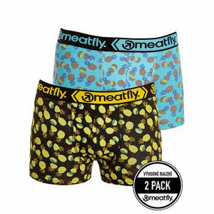 Meatfly pánské boxerky Balboa Boxershorts Double Pack Pineapple | Černá | Velikost XL