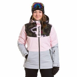 Meatfly dámská SNB & SKI bunda Kirsten Premium Storm Camo Pink/Powder Pink/Ash Grey | Růžová | Velikost L