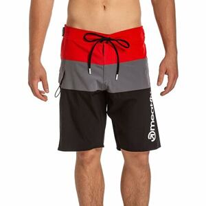 Meatfly pánské plavky Mitch Boardshorts 21" Red Stripes | Červená | Velikost S
