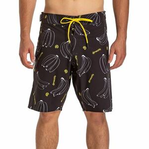Meatfly pánské plavky Mitch Boardshorts 21" Bananas | Černá | Velikost L