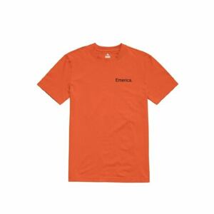 Emerica pánské tričko Pure Logo SS Tee Orange / Black | Černá | Velikost L