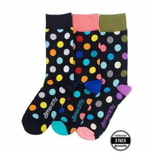 Meatfly ponožky Lexy Triple Pack Black Dots | Mnohobarevná | Velikost L/XL