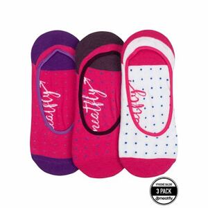 Meatfly ponožky Low Socks Triple Pack Fuchsia Dots | Fialová | Velikost One Size