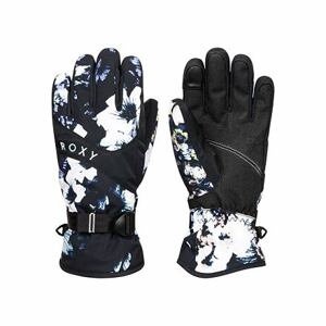 Roxy dámské rukavice Jetty True Black Black Flowers | Černá | Velikost S