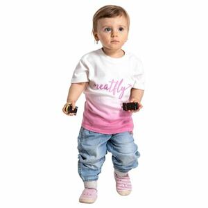 Meatfly dětské tričko Ombre Pink | Bílá | Velikost 2-3 r.