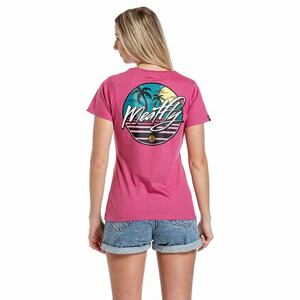 Meatfly dámské tričko Shori Raspberry | Růžová | Velikost S