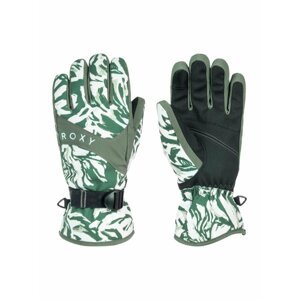 Roxy dámské zimní rukavice Jetty Glov Dark Forest Wild | Zelená | Velikost M