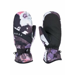 Roxy dámské zimní rukavice Jetty Mitt True Black Blurry Flower | Černá | Velikost L