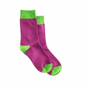 Meatfly ponožky Simple Color 17 A - Pink Green | Růžová | Velikost S/M