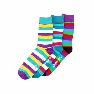 Meatfly ponožky Dark Small Stripe socks - S19 Triple pack | Mnohobarevná | Velikost L/XL