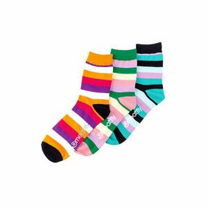 Meatfly ponožky Light Small Stripes socks - S19 Triple pack | Mnohobarevná | Velikost XS/S