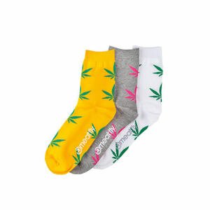 Meatfly ponožky Ganja Girl socks - S19 Triple pack | Mnohobarevná | Velikost XS/S