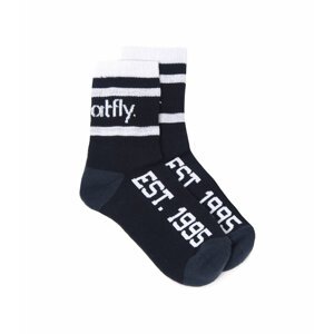 Meatfly ponožky Basic Long Socks - CO A – Black | Černá | Velikost S