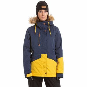 Meatfly snowboardová bunda Athena B - Navy Stripe Yellow Stripe | Žlutá | Velikost XS