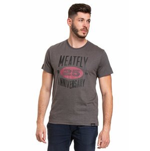 Meatfly tričko 25TH A - Heather Grey | Velikost S | 100% bavlna