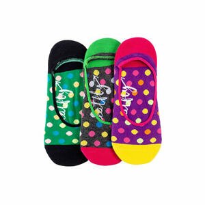 Meatfly ponožky Low socks - Triple pack B/ Big Dots 1 | Mnohobarevná | Velikost One Size