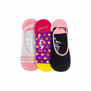 Meatfly ponožky Low socks - Triple pack N/ Pink | Mnohobarevná | Velikost One Size