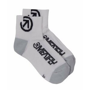 Meatfly ponožky Bike Middle Socks – CO B – White | Bílá | Velikost S
