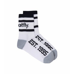 Meatfly ponožky Basic Long Socks - CO B – White | Bílá | Velikost S