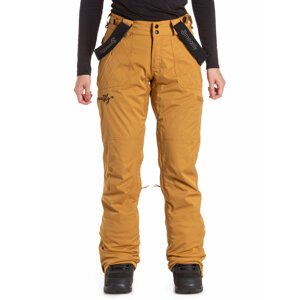 Meatfly snowboardové kalhoty Foxy I - Wood Stripe | Žlutá | Velikost L